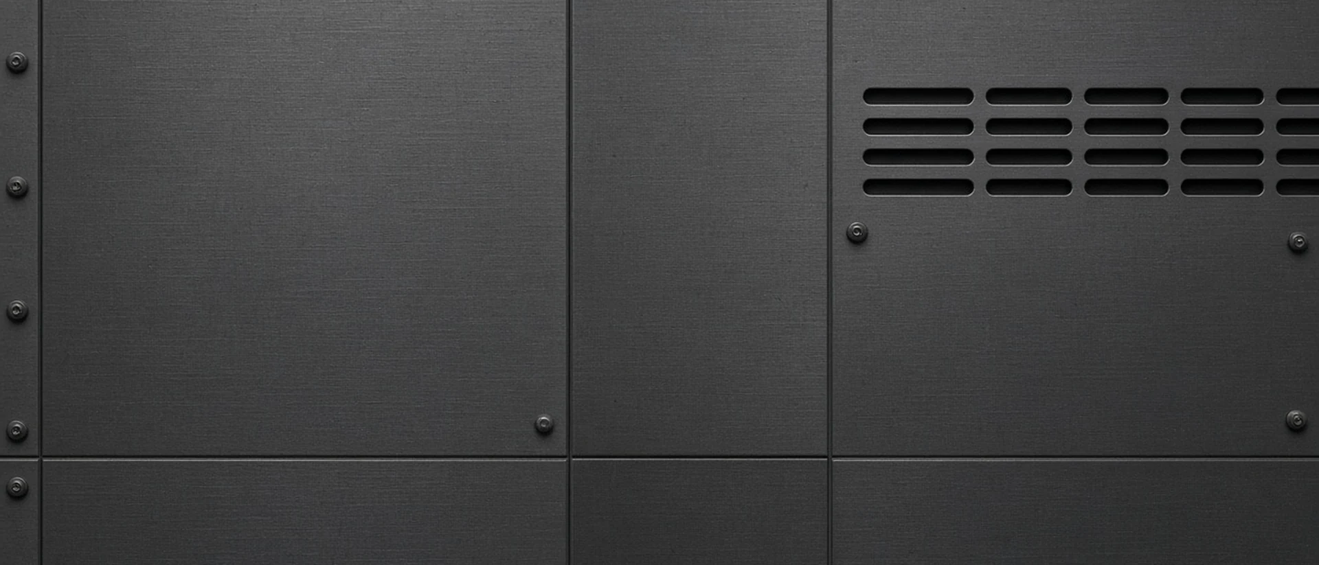 Abstract low-contrast industrial metal and switchgear texture band